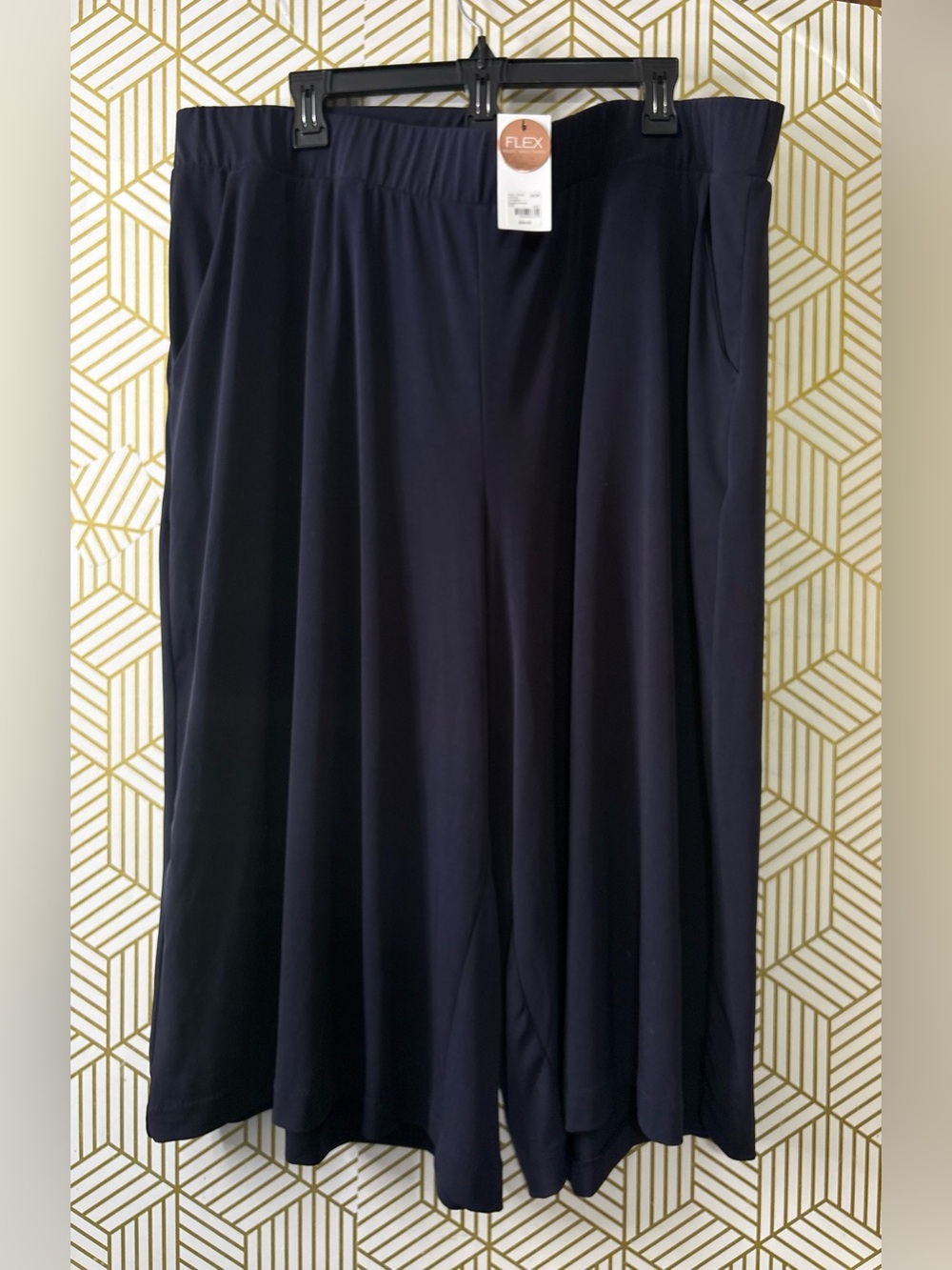 Lane Bryant Wide-Leg Crop Women's Pants Navy Blue 22/24